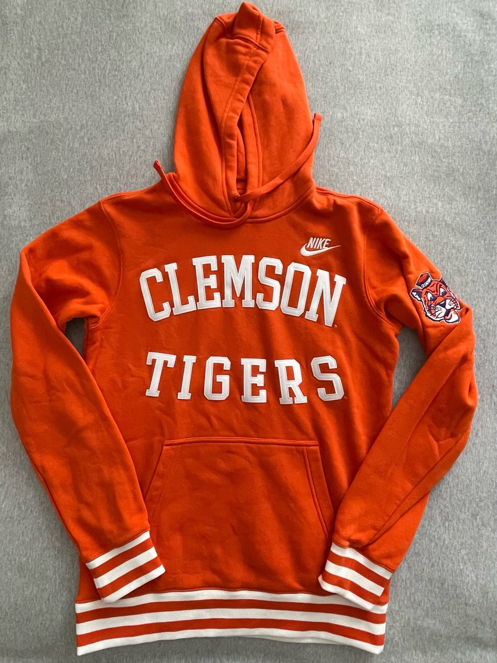 Clemson Tigers Nike Size Small Orange/White Hooded Graphic Sweatshirt Hoodie